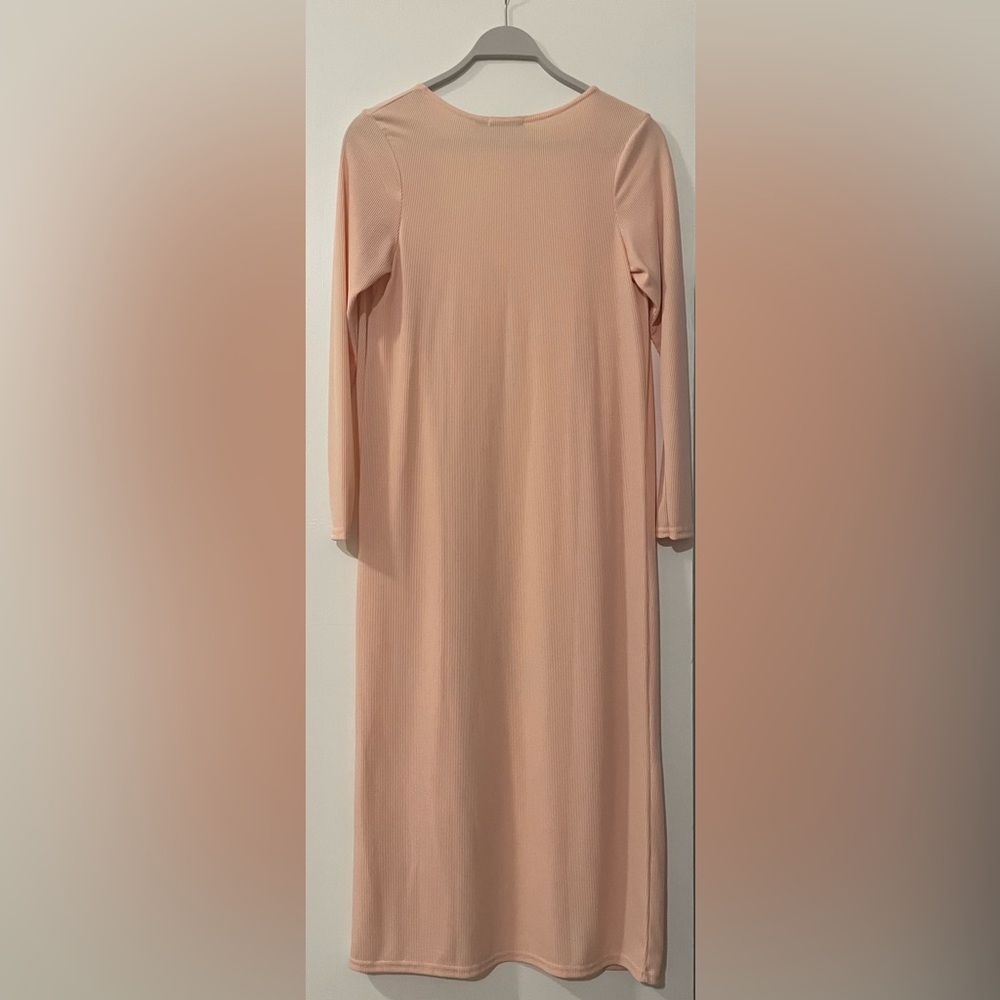 BooHoo Nude Ribbed Duster - Picture 5 of 7